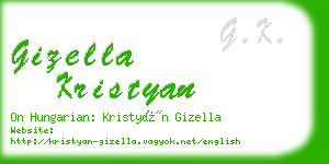 gizella kristyan business card